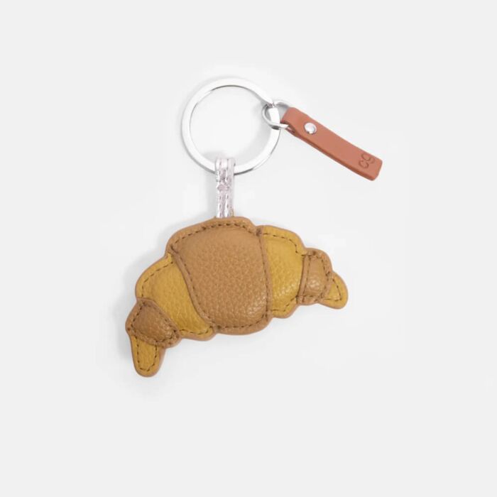 Caroline Gardner Brown Croissant Keyring